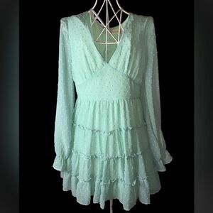 NWOT ALTAR’D STATE LONG SLEEVE SWISS DOT DRESS